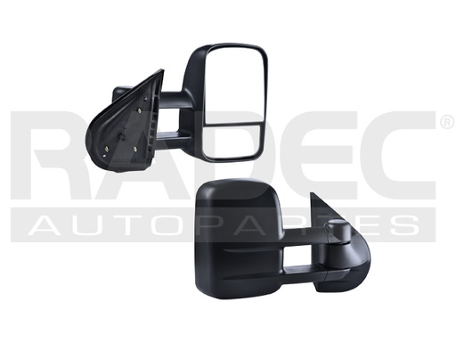 [018-0639-16] ESPEJO CV SILVERADO 3500 07-13 MANUAL DOBLE LUNA NEGRO XFE/WT/HYBRID/LTZ/BASE/LT/DENALI/SLE/SLT DER