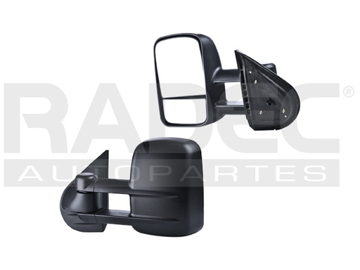 [018-0639-17] ESPEJO CV SILVERADO 3500 07-13 MANUAL DOBLE LUNA NEGRO XFE/WT/HYBRID/LTZ/BASE/LT/DENALI/SLE/SLT IZQ
