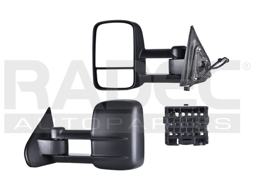 [018-0639-21] ESPEJO CV SILVERADO 14-18 ELECTRICO TELESCOPICO C/DIRECCIONAL CORRUGADO 5 PINES 2500 HD/3500 V8 8 CILINDROS 5.3/6.0L 2/4 PUERTAS IZQ