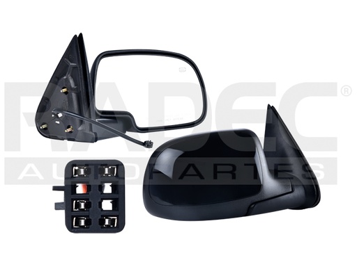 [018-0639-26] ESPEJO CV SILVERADO 99-06 ELECTRICO C/DESENPANANTE P/PINTAR 5 PINES /1500/2500/3500/V/HT/WT/LS/LT V8 8 CILINDROS 4.8/5.3/6.0L 2/4 PUERTAS DER