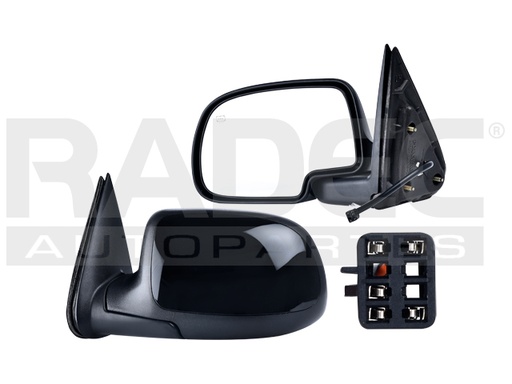 [018-0639-27] ESPEJO CV SILVERADO 99-06 ELECTRICO C/DESENPANANTE P/PINTAR 5 PINES /1500/2500/3500/V/HT/WT/LS/LT V8 8 CILINDROS 4.8/5.3/6.0L 2/4 PUERTAS IZQ