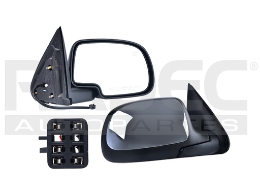 [018-0639-28] ESPEJO CV SILVERADO 99-06 ELECTRICO C/DESENPANANTE CROMADO 5 PINES /1500/2500/3500/LS/LT V8 8 CILINDROS 4.8/5.3/6.0L 2/4 PUERTAS DER