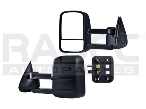 [018-0639-33] ESPEJO CV SILVERADO 99-02 ELECTRICO TELESCOPICO CORRUGADO 3 PINES V/LS/LT /1500/2500/3500 V8 8 CILINDROS 4.8/5.3/6.0L 2/4 PUERTAS IZQ