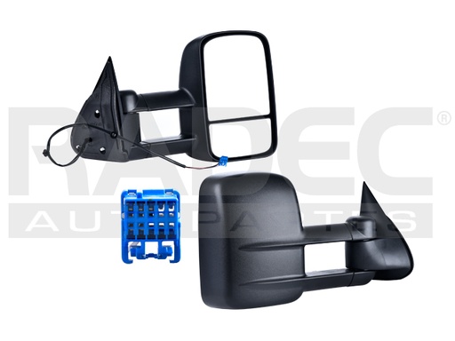 [018-0639-34] ESPEJO CV SILVERADO 03-07 ELECTRICO TELESCOPICO CORRUGADO 3 PINES /1500/2500/3500/V/WT/LS/LT V8 8 CILINDROS 4.8/5.3/6.0L 2/4 PUERTAS DER