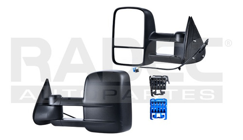 [018-0639-35] ESPEJO CV SILVERADO 03-07 ELECTRICO TELESCOPICO CORRUGADO 3 PINES /1500/2500/3500/V/WT/LS/LT V8 8 CILINDROS 4.8/5.3/6.0L 2/4 PUERTAS IZQ