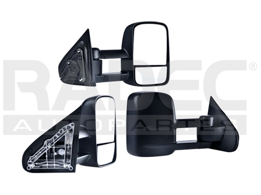 [018-0639-38] ESPEJO CV SILVERADO 07-13 MANUAL TELESCOPICO CORRUGADO 3500 6.0/6.6L 2 PUERTAS DER