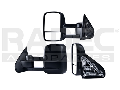 [018-0639-39] ESPEJO CV SILVERADO 07-13 MANUAL TELESCOPICO CORRUGADO 3500 6.0/6.6L 2 PUERTAS IZQ