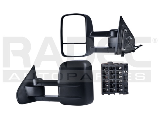 [018-0639-41] ESPEJO CV SILVERADO 14-18 ELECTRICO TELESCOPICO CORRUGADO 3 PINES 2500 HD/3500 V8 8 CILINDROS 5.3/6.0L 2/4 PUERTAS IZQ