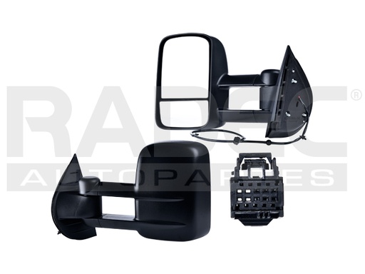 [018-0639-43] ESPEJO CV SILVERADO 07-13 ELECTRICO TELESCOPICO CORRUGADO 3500 6.0/6.6L 2 PUERTAS IZQ
