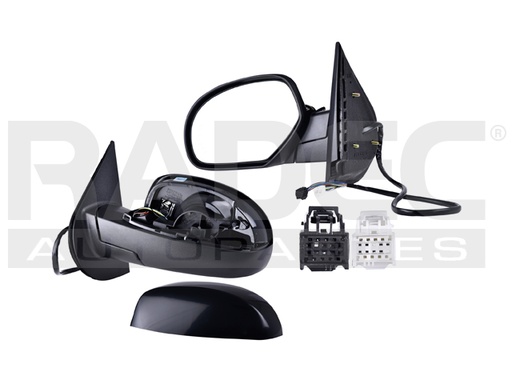 [018-0639-45] ESPEJO CV SILVERADO 07-13 ELECTRICO C/DESENPANANTE C/DIRECCIONAL C/MEMORIA E/ABATIBLE P/PINTAR 1500/2500/LS/LT/Z1 V8 8 CILINDROS 4.0/4.3/5.3/L 2/4 PUERTAS IZQ