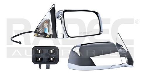 [018-0642-06] ESPEJO CV SUBURBAN 92-98 ELECTRICO CROMADO 3 PINES LIMITED/WT/BASE/LS/LT/Z71 V8 8CILINDROS 5.7/6.5/7.4L 2/4 PUERTAS DER