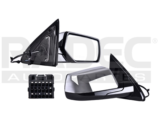 [018-0644-00] ESPEJO CV TAHOE 15-20 ELECTRICO C/DESEMPANANTE CROMADO 5 PINES LS/LT/LTZ/PREMIER/XL/DENALI V8 8 CILINDROS 5.3L 5 PUERTAS DER