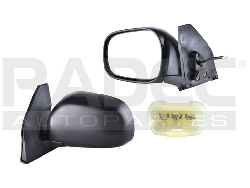 [018-0646-05] ESPEJO CV TRACKER 05-09 ELECTRICO NEGRO 3 PINES IZQ