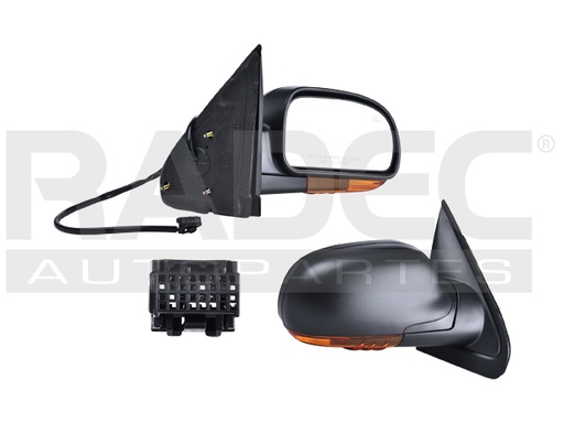 [018-0647-04] ESPEJO CV TRAIL BLAZER 02-09 ELECTRICO C/DESENPANANTE C/DIRECCIONAL NEGRO 7 PINES NORTH/BASE/LS/LT/SLE/SLT V8 8 CILINDROS 4.2/6.0L 4 PUERTAS DER