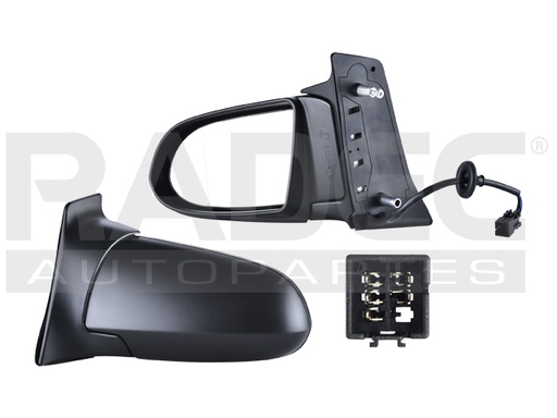 [018-0652-05] ESPEJO CV ZAFIRA 02-05 ELECTRICO NEGRO 3 PINES OPC 2.0/DI 2.0/1.6 CNG/1.8 16V/DTI 2.2 16V/1.6 16V IZQ