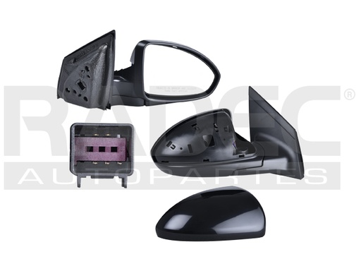 [018-0665-04] ESPEJO CV CRUZE 10-15 ELECTRICO C/DESENPANANTE P/PINTAR 5 PINES ECO/DIESEL/PREMIER/L/LTZ/LS/LT L4 4 CILINDROS 1.4/1.8L 4 PUERTAS DER