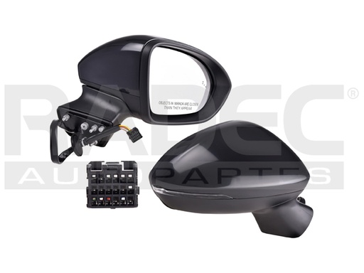 [018-0665-20] ESPEJO CV CRUZE 16-19 ELECTRICO C/DESENPANANTE C/DIRECCIONAL P/SENSOR DE PROXIMIDAD P/PINTAR L/LS/LT/PREMIER L4 4 CILINDROS 1.4/1.6L 4 PUERTAS DER