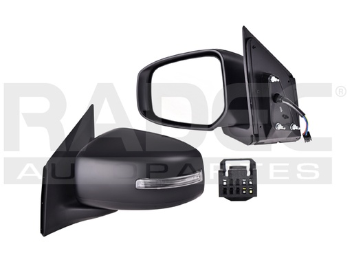 [018-0902-29] ESPEJO DG ATTITUDE 15-23 ELECTRICO C/DIRECCIONAL P/PINTAR 5 PINES SE/SXT/GLX/GLS/GT/G4 L3 3 CILINDROS 1.2L 4 PUERTAS IZQ