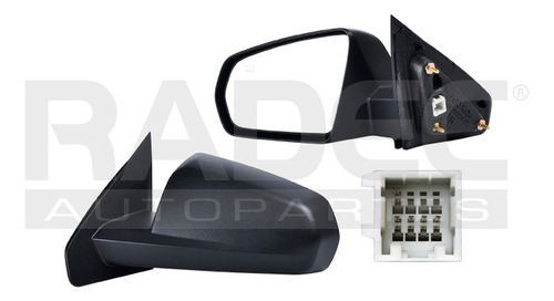 [018-0903-03] ESPEJO DG AVENGER 08-13 ELECTRICO C/DESENPANANTE CORRUGADO 5 PINES SXT/EXPRESS/RT/SE L4/V6 4/6 CILINDROS 2.4/3.6L 4 PUERTAS IZQ