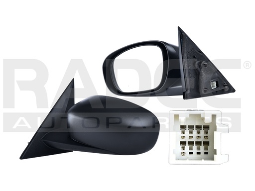 [018-0906-11] ESPEJO DG CHARGER 06-10 ELECTRICO C/DESENPANANTE CORRUGADO 5 PINES V/SRT8/SXT/RT/SE V6/V8 6/8 CILINDROS 2.7/3.5/5.7/6.1L 4 PUERTAS IZQ