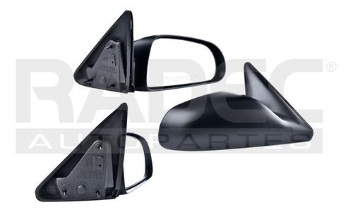 [018-0907-12] ESPEJO DG DAKOTA 05-07 MANUAL NEGRO SPORT/XLS/DUROCROSS/LS/LONE STAR/TRX4/BIG HORN/LARAMIE/SLT/ST/SXT V6/V8 6/8 CILINDROS 3.7/4.7L 4 PUERTAS DER