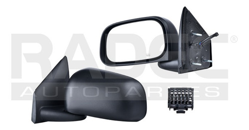 [018-0908-07] ESPEJO DG DURANGO 04-09 ELECTRICO C/DESENPANANTE CORRUGADO 5 PINES ADVENTURER/LIMITED/SLT/ST/BASE/SXT/SE V6/V8 6/8 CILINDROS 3.7/4.7L 4 PUERTAS IZQ