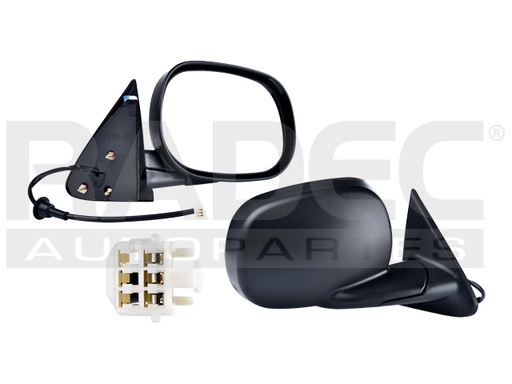 [018-0908-14] ESPEJO DG DURANGO 98-03 ELECTRICO CORRUGADO 3 PINES SPORT/BASE/SLT/RT V6/V8 6/8 CILINDROS 3.7/4.7/5.7L 4 PUERTAS DER