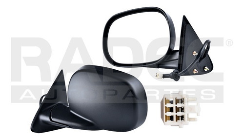 [018-0908-15] ESPEJO DG DURANGO 98-03 ELECTRICO CORRUGADO 3 PINES SPORT/BASE/SLT/RT V6/V8 6/8 CILINDROS 3.7/4.7/5.7L 4 PUERTAS IZQ