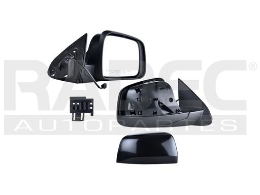 [018-0908-16] ESPEJO DG DURANGO 11-20 ELECTRICO C/DESEMPANANTE P/PINTAR CITADEL/GT/SXT/SPECIAL SERVICES/LIMITED/RALLYE/EXPRESS/CREW LUXE/CREW PLUS/RT/SRT V6/V8 6/8 CILINDROS 3.6/5.7L DER
