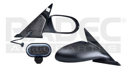 [018-0912-04] ESPEJO DG NEON 95-99 ELECTRICO P/PINTAR 3 PINES STYLE/EXPRESSO/HIGH/ACR/LE/SPORT/LX/BASE/RT/SE L4 4CILINDROS 2.0L 2/4 PUERTAS DER