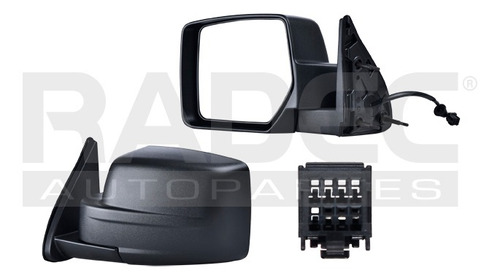 [018-0914-01] ESPEJO DG NITRO 07-11 ELECTRICO CORRUGADO 3 PINES MTX/ATX/SHOCK/DETONATOR/HEAT/SLT/BASE/SXT/RT/SE V6 6CILINDROS 3.7/4.0L 4 PUERTAS IZQ