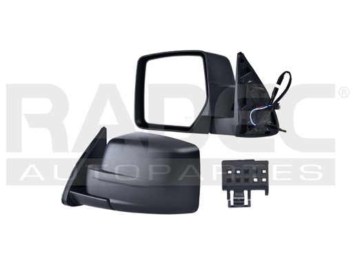 [018-0914-03] ESPEJO DG NITRO 07-11 ELECTRICO C/DESENPANANTE CORRUGADO 5 PINES MTX/ATX/SHOCK/DETONATOR/SLT/BASE/HEAT/SXT/RT/SE V6 6CILINDROS 3.7/4.0L 4 PUERTAS IZQ