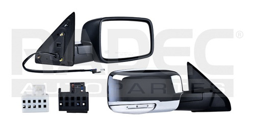 [018-0916-16] ESPEJO DG RAM 09-13 ELECTRICO C/DESENPANANTE C/DIRECCIONAL C/MEMORIA C/LUZ CROMADO SPORT/LONE STAR/BIG HORN/LARAMIE/SLT/ST/SXT/EXPRESS/RT/SE V6/V8 3.7/5.7L 2/4 PUERTAS DER