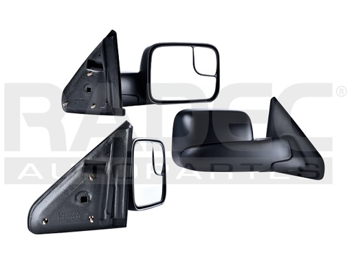 [018-0916-22] ESPEJO DG RAM 02-05 MANUAL NEGRO SRT10/SPORT/TRX4/LARAMIE/SLT/ST/SXT V6/V8 6/8CILINDROS 3.7/5.7L 2/4 PUERTAS DER