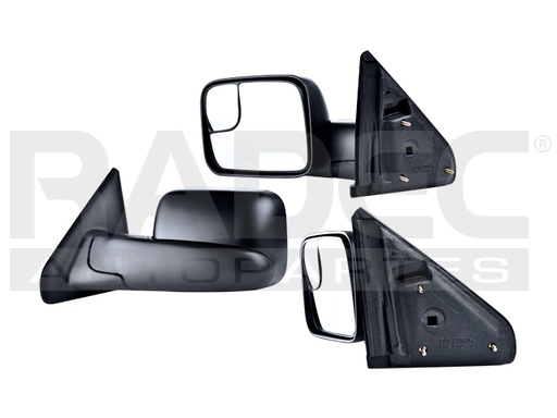 [018-0916-23] ESPEJO DG RAM 02-05 MANUAL NEGRO SRT10/SPORT/TRX4/LARAMIE/SLT/ST/SXT V6/V8 6/8CILINDROS 3.7/5.7L 2/4 PUERTAS IZQ