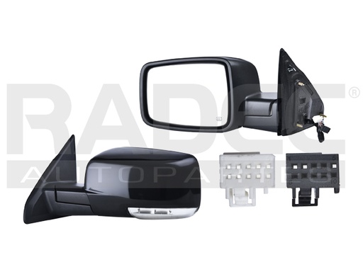 [018-0916-41] ESPEJO DG RAM 09-13 ELECTRICO C/DESEMPANANTE C/DIRECCIONAL P/PINTAR 7 PINES TRX/LARAMIE/SLT/ST/SXT IZQ