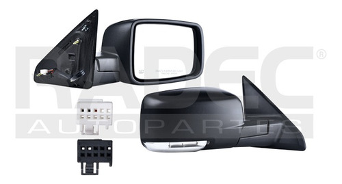 [018-0916-46] ESPEJO DG RAM 09-13 ELECTRICO C/DESEMPANANATE C/DIRECCIONAL CORRUGADO 7 PINES LARAMIE/SLT/ST DER
