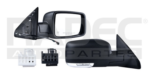 [018-0916-52] ESPEJO DG RAM 14-16 ELECTRICO C/DESENPANANTE C/DIRECCIONAL C/LUZ E/ABATIBLE CORRUGADO HEMI/LIMITED/SPORT/LONE STAR/BIG HORN/LARAMIE/SLT/ST/SXT/EXPRESS/RT 5.7/6.7L 2/4 PUERTAS DER