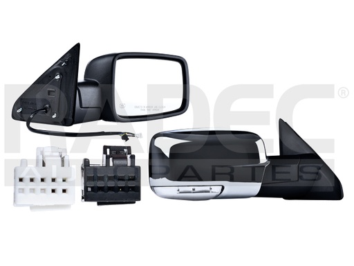 [018-0916-56] ESPEJO DG RAM 14-16 ELECTRICO C/DESENPANANTE C/DIRECCIONAL C/MEMORIA C/LUZ E/ABATIBLE CROMADO HEMI/LIMITED/SPORT/LONE STAR/BIG HORN/LARAMIE/SLT/ST/SXT/EXPRESS/RT 2/4 PUERTAS DER