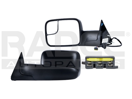 [018-0916-59] ESPEJO DG RAM 94-96 ELECTRICO TELESCOPICO CORRUGADO 3 PINES SLT/ST/CREW CAB V6/V8 6/8CILINDROS 3.7/3.9/4.7/5.9L 2/4 PUERTAS IZQ