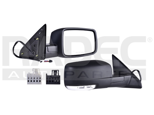 [018-0916-66] ESPEJO DG RAM 09-13 ELECTRICO C/DESENPANANTE C/DIRECCIONAL C/LUZ CORRUGADO SLT/ST V6/V8 6/8CILINDROS 3.7/5.7L 2/4 PUERTAS DER