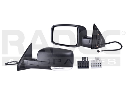 [018-0916-67] ESPEJO DG RAM 09-13 ELECTRICO C/DESENPANANTE C/DIRECCIONAL C/LUZ CORRUGADO SLT/ST V6/V8 6/8CILINDROS 3.7/5.7L 2/4 PUERTAS IZQ