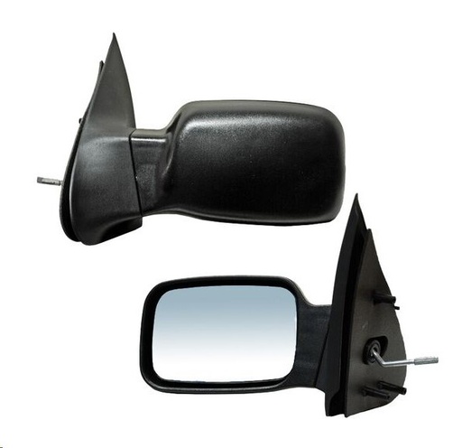 [018-1205-03] ESPEJO FD COURIER 01-12 C/CONTROL CORRUGADO NEGRO IZQ