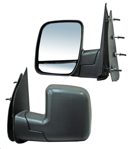 [018-1207-09] ESPEJO FD ECONOLINE 02-14 MANUAL DOBLE LUNA NEGRO BASE/XL/XLT E-150/E-250/E-350/E-450/E-550 V8 8CILINDROS 4.6/5.4L 2 PUERTAS IZQ