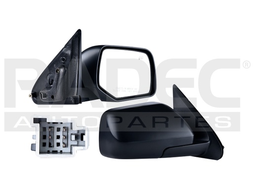 [018-1209-10] ESPEJO FD ESCAPE 08-12 ELECTRICO C/DESENPANANTE P/PINTAR 5 PINES PREMIER/HYBRID/LIMITED/XLS/BASE/XLT L4/V6 4/6CILINDROS 2.5/3.0L 4 PUERTAS DER