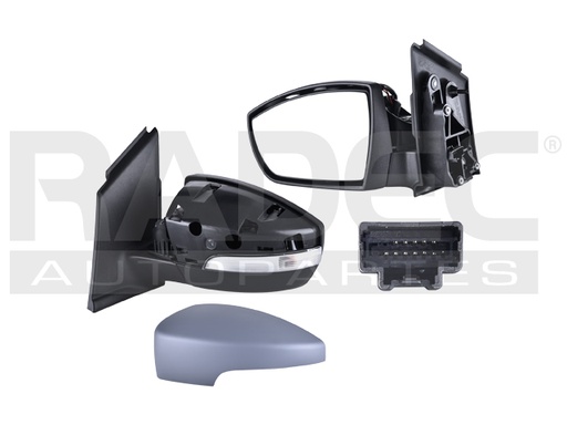 [018-1209-19] ESPEJO FD ESCAPE 13-16 ELECTRICO C/DESEMPANANTE C/DIRECCIONAL P/PINTAR 7 PINES IZQ