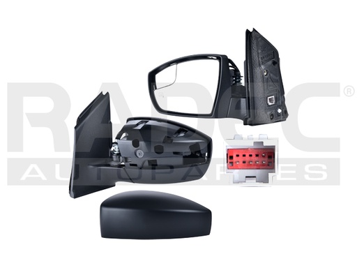 [018-1209-25] ESPEJO FD ESCAPE 13-16 ELECTRICO C/DESENPANANTE P/PINTAR 5 PINES TITANIUM/SEL/SE/S L4 4CILINDROS 1.6/2.0/2.5L 4 PUERTAS IZQ
