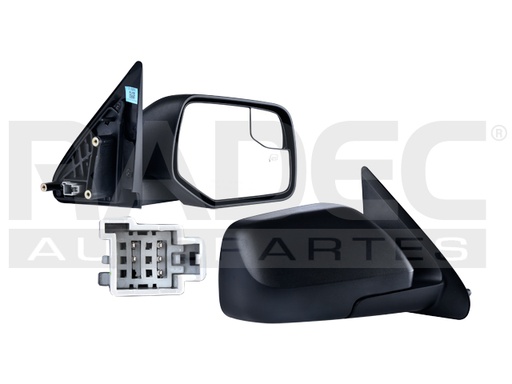 [018-1209-30] ESPEJO FD ESCAPE 08-12 ELECTRICO C/DESENPANANTE C/PUNTO CIEGO CORRUGADO BASESPORT/LIMITEDPLUS/V/LIMITEDSPORT/XLS/XLT L4/V6 4/6CILINDROS 2.5/3.0L 4 PUERTAS DER