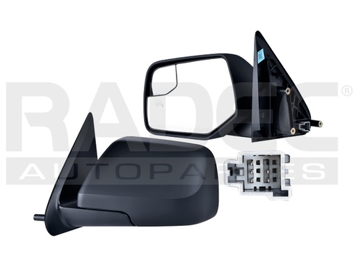 [018-1209-33] ESPEJO FD ESCAPE 08-12 ELECTRICO C/DESENPANANTE C/PUNTO CIEGO P/PINTAR BASESPORT/LIMITEDPLUS/V/LIMITEDSPORT/XLS/XLT L4/V6 4/6CILINDROS 2.5/3.0L 4 PUERTAS IZQ