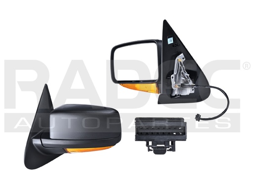 [018-1213-05] ESPEJO FD EXPEDITION 03-06 ELECTRICO C/DESEMPANANTE C/DIRECCIONAL C/LUZ INFERIOR  CORRUGADO NBX/KING RANCH/LIMITED/XLS/EDDIE BAUER/XLT V8 8CILINDROS 4.6/5.4L 5 PUERTAS IZQ